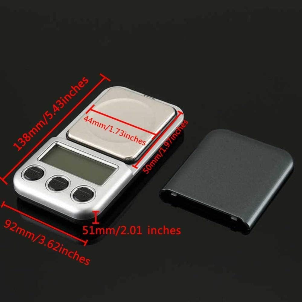 Báscula Digital para Cocina y joyería, báscula electrónica de precisión, minibáscula portátil de Alta precisión con Pantalla LED, báscula Digital para joyería de 100 g