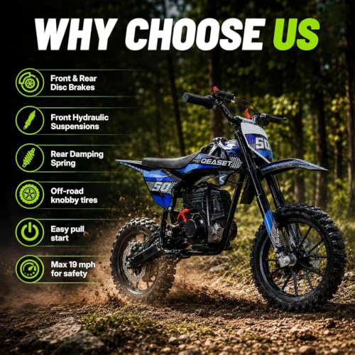 MOSTA Kids Dirt Bike, 4-Stroke Gas Power Mini Dirt Bike with Shock Absorption and Disc Brake,Off-Road Tires Motorcycle, EPA Approved, 2026 Upgraded - Image 5