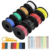 22 AWG Stranded Wire Spool, 8 Colors Each 20FT 22 Gauge Hook Up Wire Kit, Flexible Tinned Copper Wire for DIY Electronics, Automotive, Breadboard, Home, Power Wiring Kit, Power Tool, Electric Toys