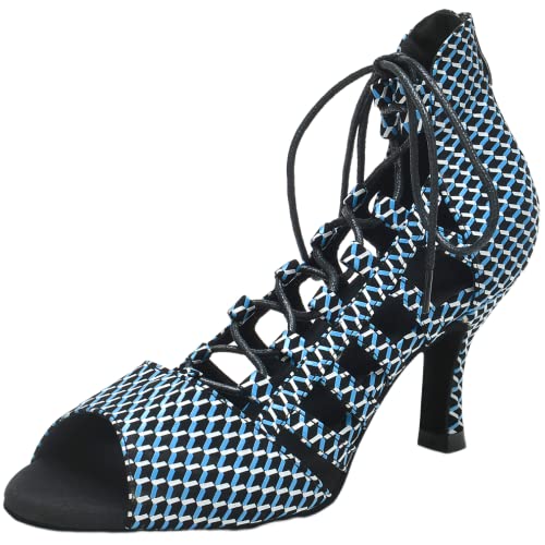 Chaussures de danse latine avec semelle personnalisée sociale et lacets