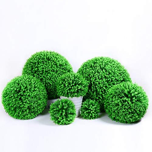Green Grass Ball Artificial Plant Milan Grass Ball Plastic Boxwood Ball Eucalyptus Ball Wedding Party Outdoor Decoration Bonsai - (Size: 35cm, Color: D)