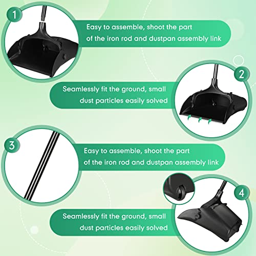 Weewooday WEEWOODAY-COMMERCIAL-0078 8 Pieces Commercial Lobby Dustpan Plastic Upright Dust Pan thumb #2