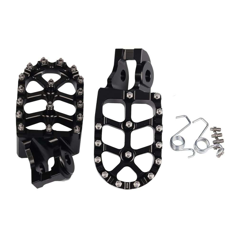 Motocicleta Dirt Bike Estribo Pedales Reposapiés Para KTM SX SXF EXC EXCF XCW XCFW SMC 65 85 125 150 200 250 350 450 530 Para Husqvarna (black)