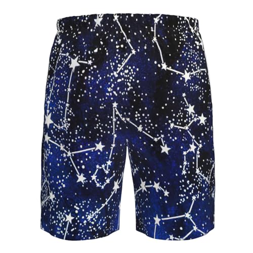 Glow in The Dark Print Men's Shorts Casual Lightweight Yoga Shorts Elastic Waist Drawstring Summer Beach Shorts4