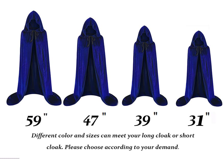 HAPNBCELE Unisex Velvet Cape Hooded Cloak - Image 3