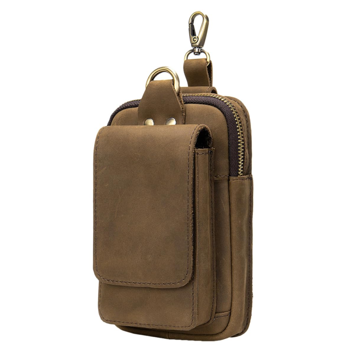 Handy Gürteltasche aus Pu Große Smartphone Tasche Stilvoll und Schlicht für Wandern Camping Grillen Reiten und Militärspiele