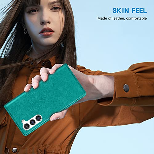 Image of ZZXX for Samsung Galaxy S23 Wallet Case Strong Magnetic 6.1 inch,Lake Blue