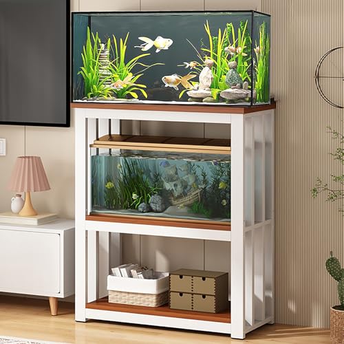 Gabinete de soporte para acuario, para tanques de criadores grandes, sistema de estante para reptiles con alfombrilla antideslizante, ideal para el hogar, oficina, salas de exposiciones