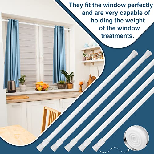 20 Pcs Spring Tension Curtain Rods Adjustable Loaded Curtain Rods Steel Expandable Shower Rod Closet Rod Window Rods For Bathroom Kitchen Cupboard Bars, 0.51 Inch Diameter (White, 28-47 In) #TOP1