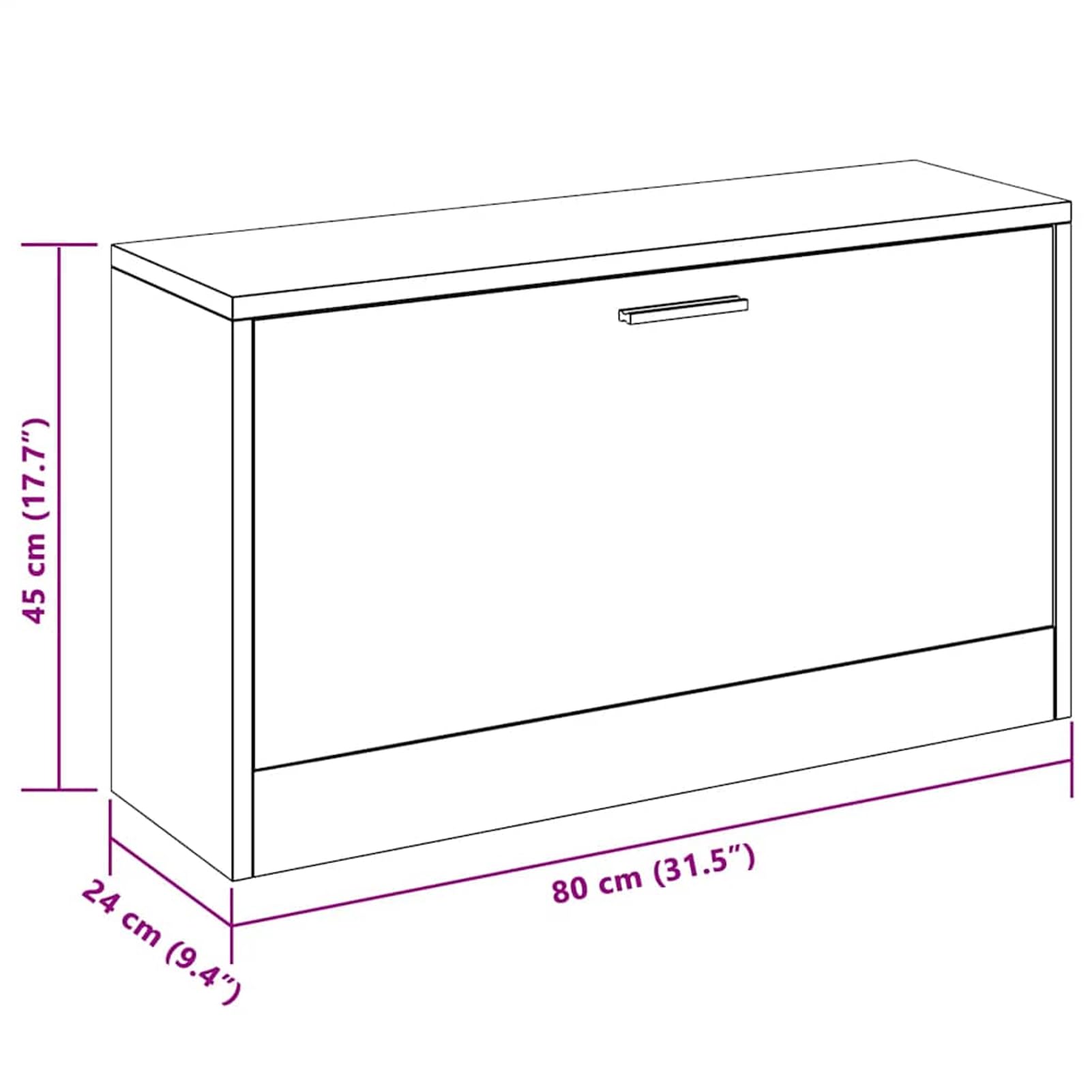 Schuhbank Eichefarben MDF Holzwerkstoff 80x24x45 cm 5-6 Paar Schuhe