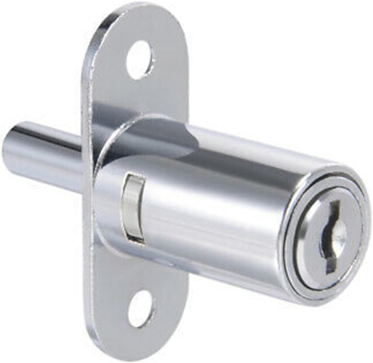 32mmx19mm Cylinder Zinc Alloy Chrome Finish Plunger Lock, Keyed Alike 1Set
