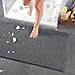 Produktbild Dreamhome hochwertige große Badematte 65x110 rutschfest Badezimmerteppich Badvorleger schnell trocknender pflegeleichter Duschvorleger Farbe: Grau