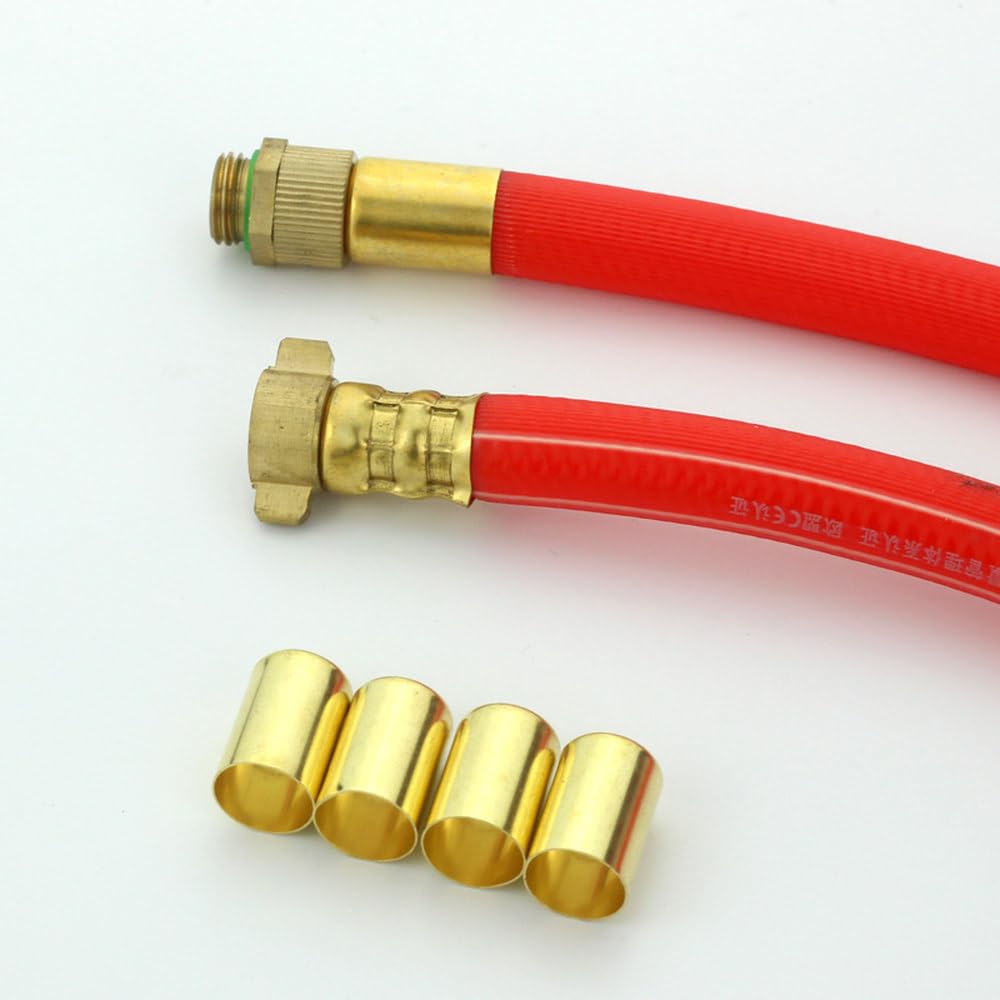 5/10/20 piezas de manguito de compresión de latón para tubo de cobre hueco, accesorios de crimpado para mangueras de alta presión, conectores de escape de tuberías de 18/20/25 mm, 25 mm, 20 piezas