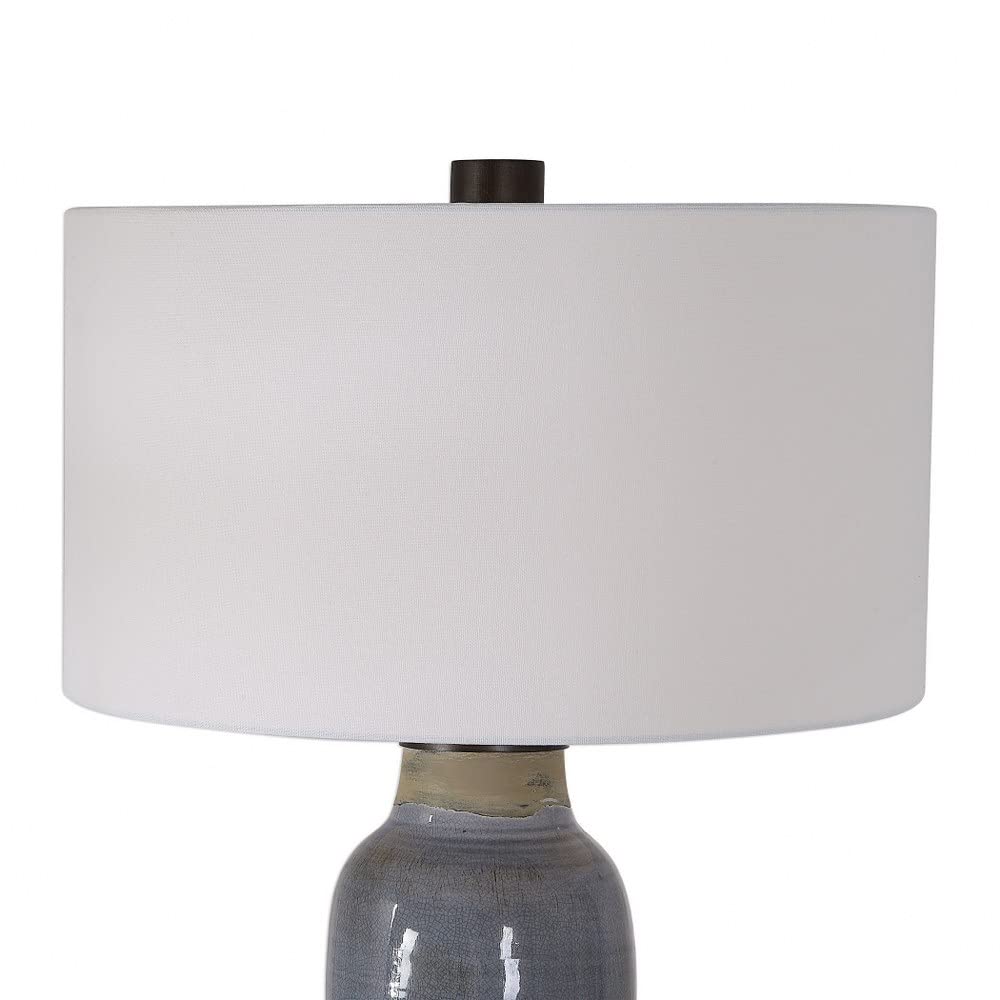 Amazon.com: Uttermost Vicente Slate Blue Glaze Ceramic Table Lamp