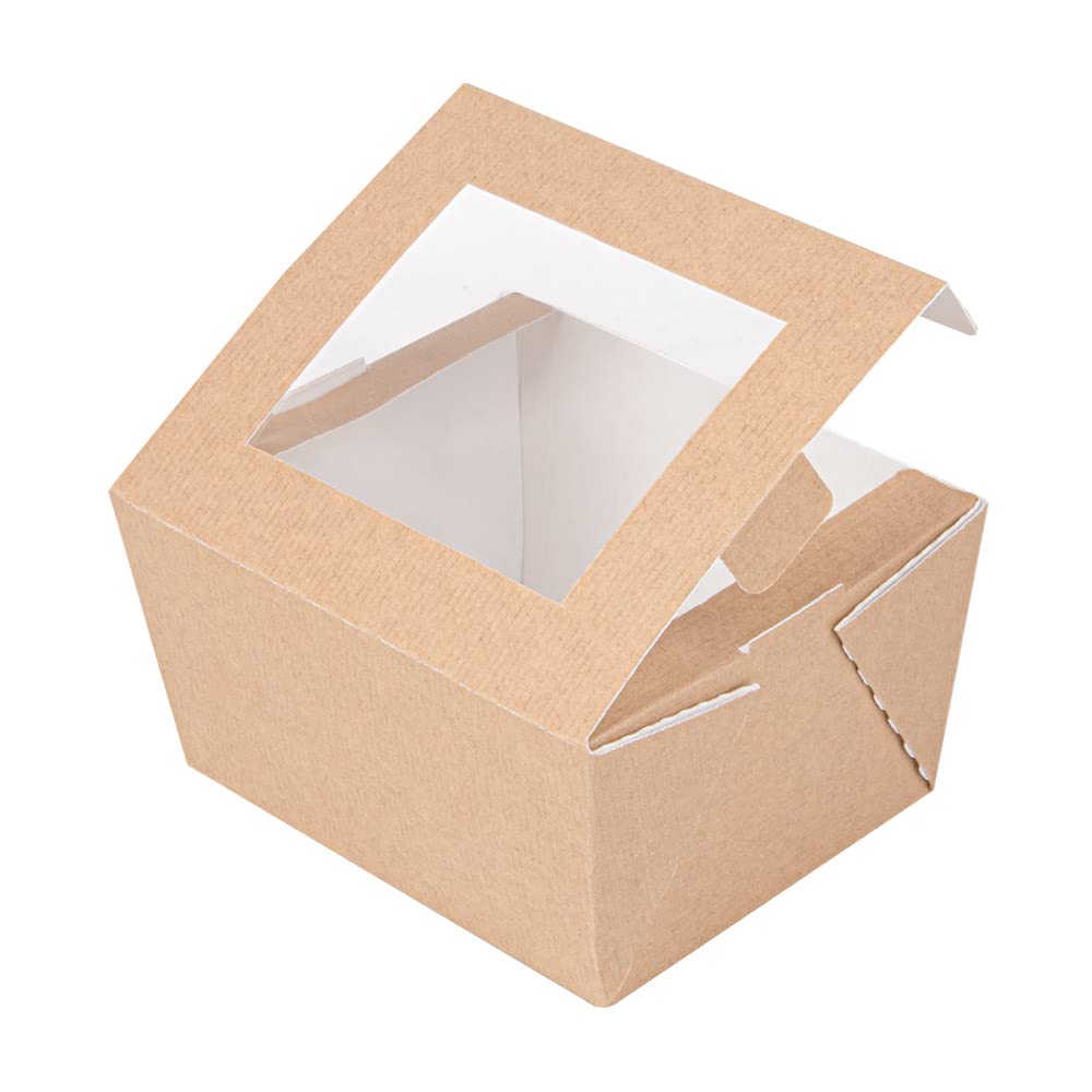 50 pezzi - Scatole con finestra 'Thepack' 780 ml 220 G/M2 + Opp 11,2 x 9 x 6,4 cm naturale cartone ondulato nano-micro
