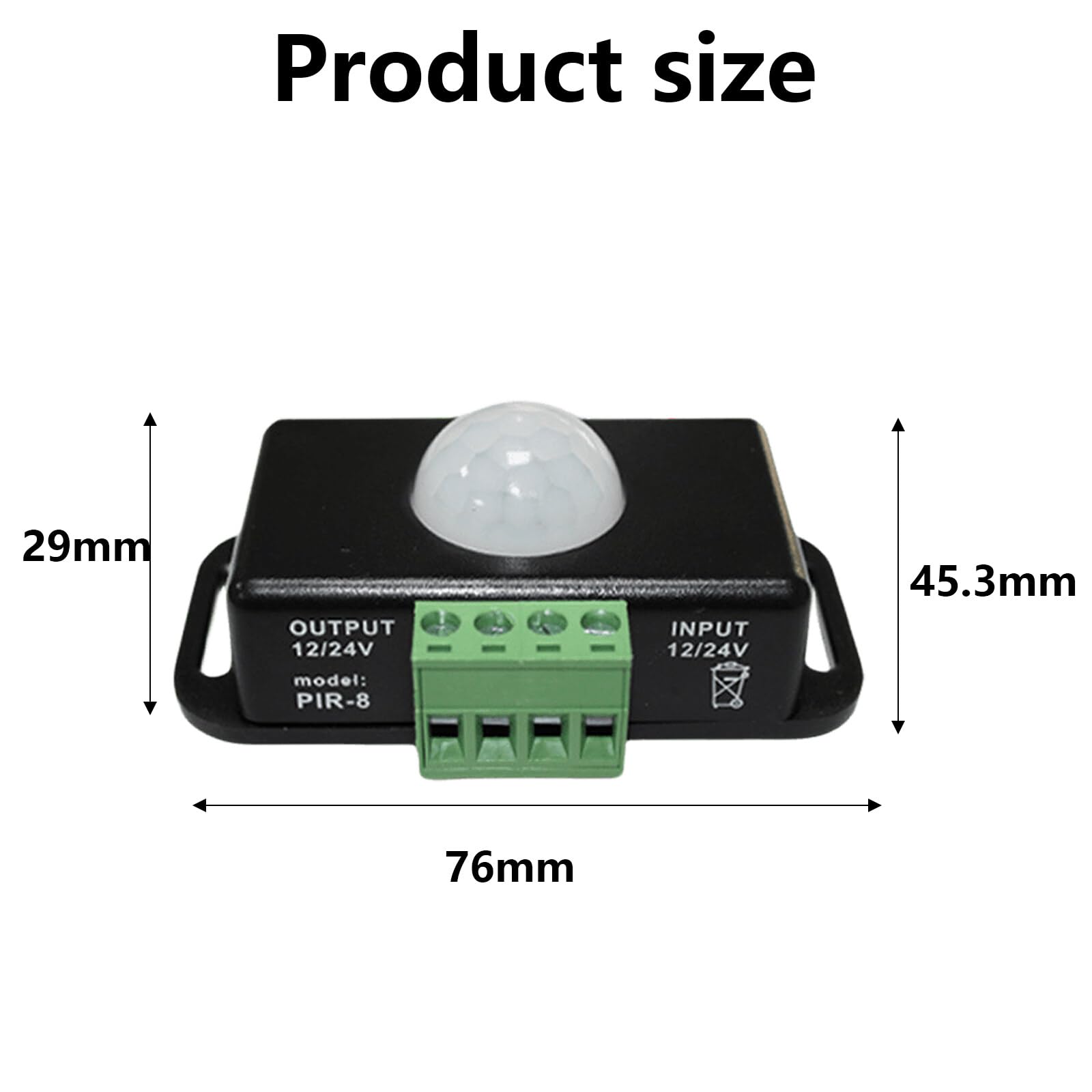 PIR-8 Sensor 12V/24V, weiß – PIR-Schalter für LED-Streifen
