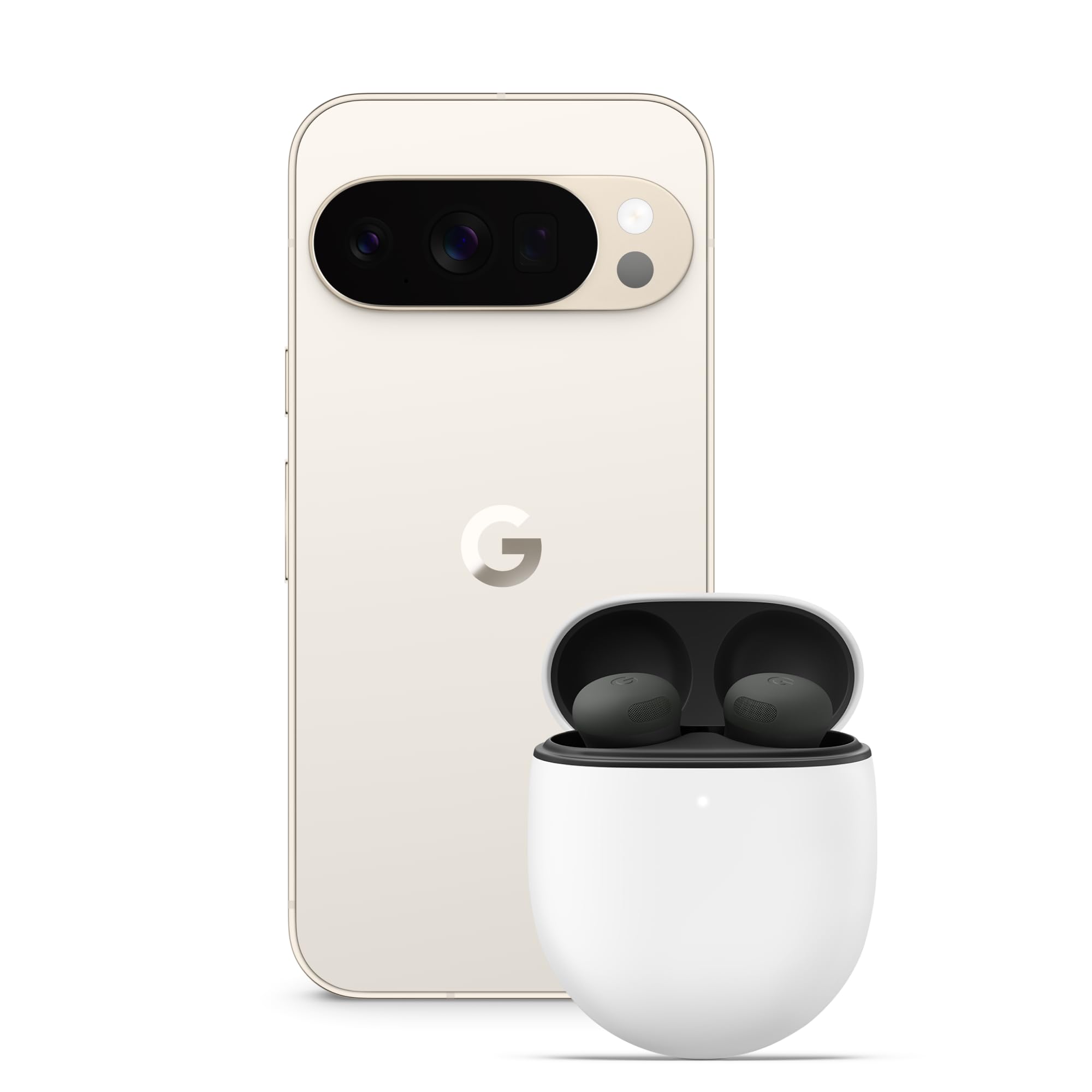 Google Pixel 10 Pro - Smartphone Android sbloccato con Gemini, sistema a tripla fotocamera posteriore, autonomia di oltre 24 ore e display Super Actua da 6,3" - Grigio creta, 256GB+Pixel Buds Pro 2