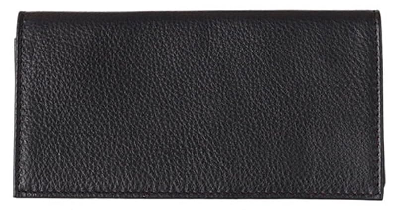Genuine Leather Rollup Pipe Accessory Tobacco Pouch (Black)