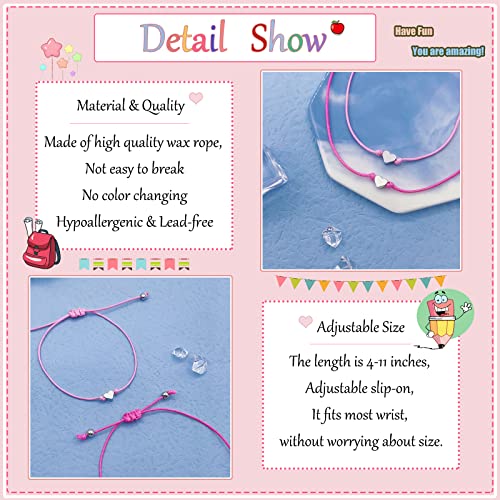 HOHOTANG Matching Heart Wish Bracelets, Cute Bracelets for Mother Teacher Granddaughter Women3