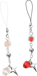 OSALADI 2 Peças Pulseira De Encantos De Telefone Celular Alça De Telefone Exclusiva Pequena Charme De Telefone Encantos De Telefone Estéticos Encantos De Capa De Telefone Decoração De