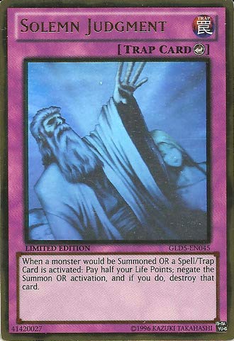 Yu-Gi-Oh! - Solemn Judgment (GLD5-EN045) - Gold Series: Haunted Mine - Limited Edition