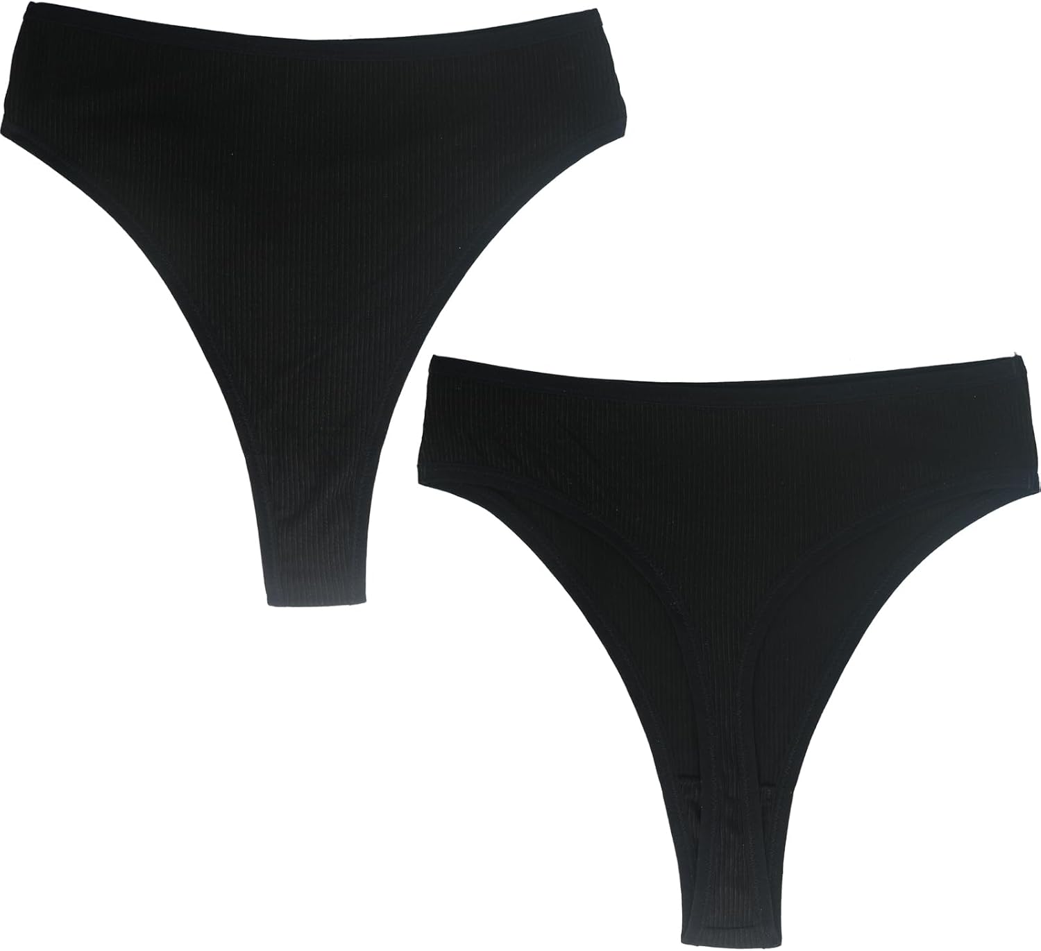 High Waisted Cotton Thongs Underwear For Women Breathable Sport Athletics Panties High Rise Plus Size Multipack - Image 4