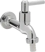Torneira Para Tanque Jardim Lavanderia Cromada Abs com Bico p/Mangueira 1/4 de Volta (C72)