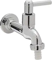 Torneira Para Tanque Jardim Lavanderia Cromada Abs com Bico p/Mangueira 1/4 de Volta (C72)