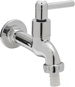 Torneira Para Tanque Jardim Lavanderia Cromada Abs com Bico p/Mangueira 1/4 de Volta (C72)