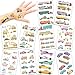 HOWAF Tatuaggio Temporaneo per Bambini 10 Fogli 82pcs Ruspa Camion Veicoli Auto Tatuaggio Tattoos Adesivi per Bambini Ragazze Ragazzi Festa di Compleanno Regalo Giocattolo