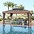 MELLCOM 12'x16' Hardtop Gazebo Wood Grain Aluminum Frame Hardtop Gazebos with Galvanized Steel Roof, Curtains and Nettings for Backyard,Patio and Garden