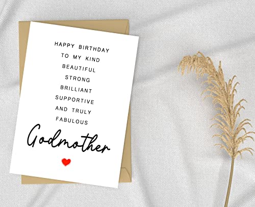 Dianddesigngift Godmother Birthday Card - Poem Birthday Card To Amazing Godmother - Birthday Card For Godmother - Mother's Day Gift - Gift For Her - She - Girlfriend - Godmother Card #TOP1
