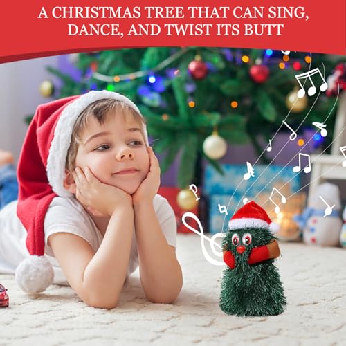 Árbol de Navidad de plástico giratorio, ideal para decorar mesas y cuartos infantiles 3