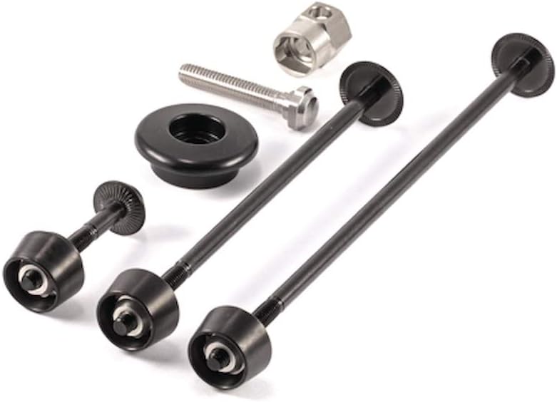 Pitlock Black 2 Keys! Fw+rw+sp+hs Bicycle Locking Skewers - 4 Pack - Set 02/ga