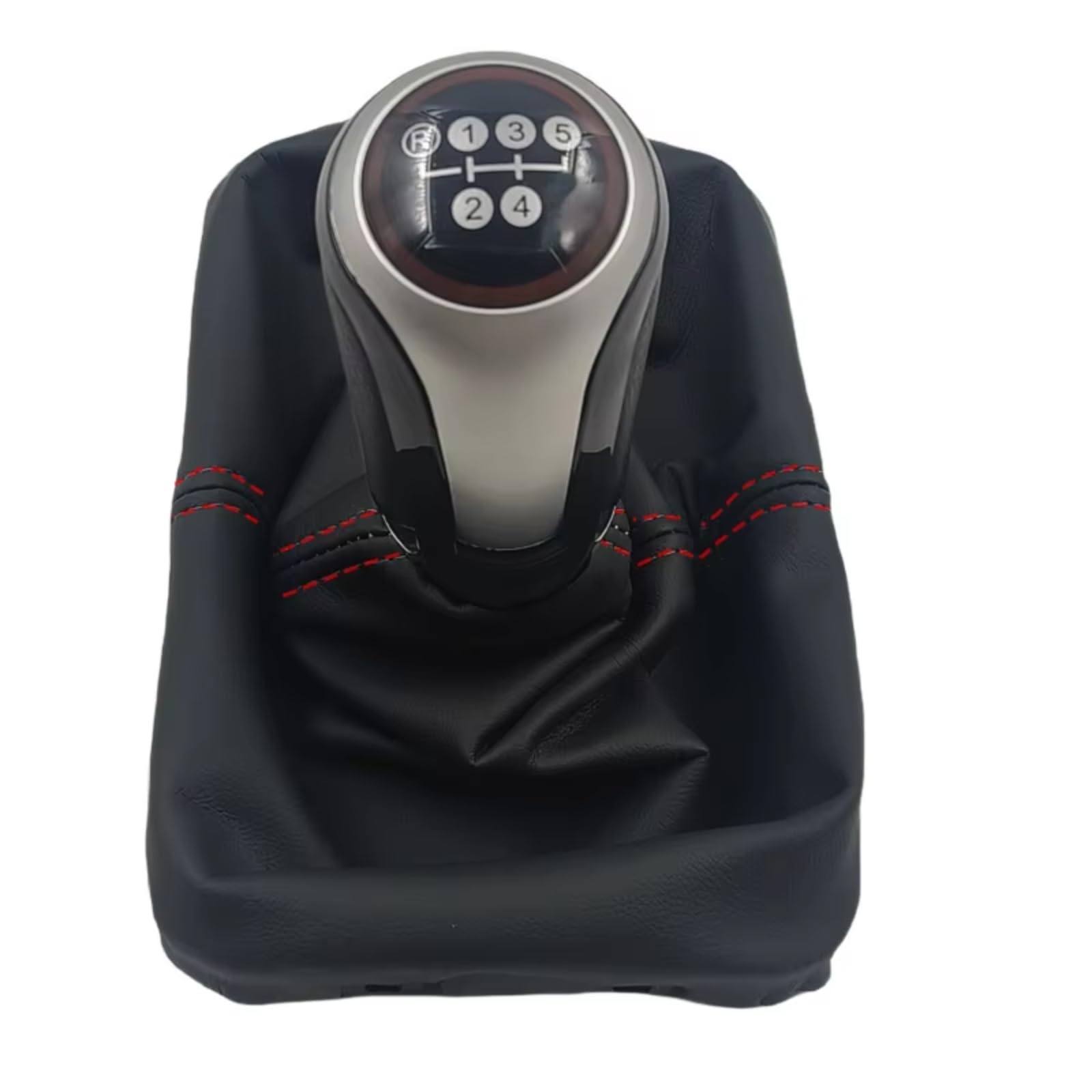 HILLAR Car Gear Stick Knob for VW for Beetle 1998-2010 Gearbox Gaiter Stick Handles 5 Speed Red Line Gear Shift Knob Boot Lever Gaitor Shifter Dust Jacket(Type 3)