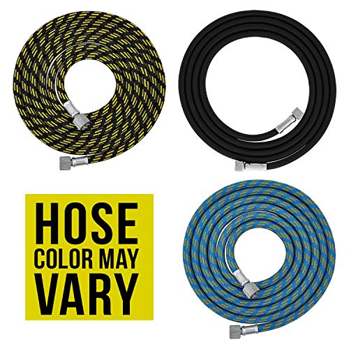 Image of Master Airbrush Premium 10 Foot Nylon Braided Airbrush Hose | 10' Nylon Braided Airbrush Hose with 1 /8 inch Standard Fittings on Both Ends (Hose color may vary)