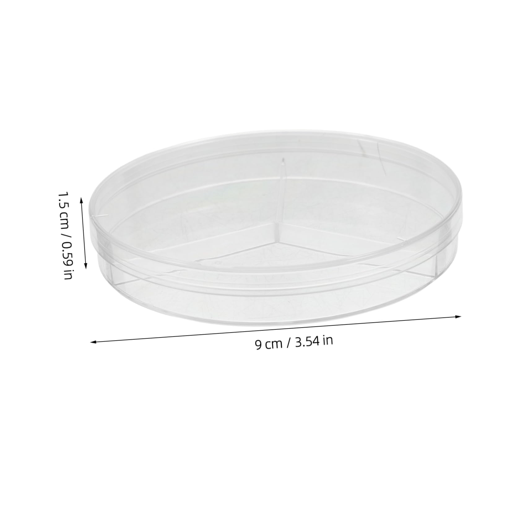 Cabilock 10 Pack Plastic Petri Dishes Science Projects Culture Disks Round Square Plates for Experiments