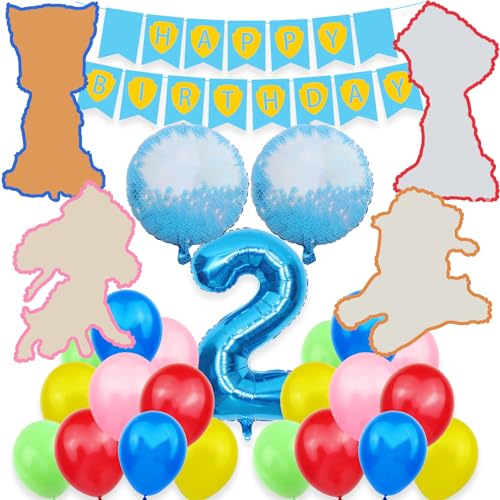 95-teiliges Geburtstags-Dekoset Für Jungen - Mit Ballons, Banner, Tischdecke & Tattoos