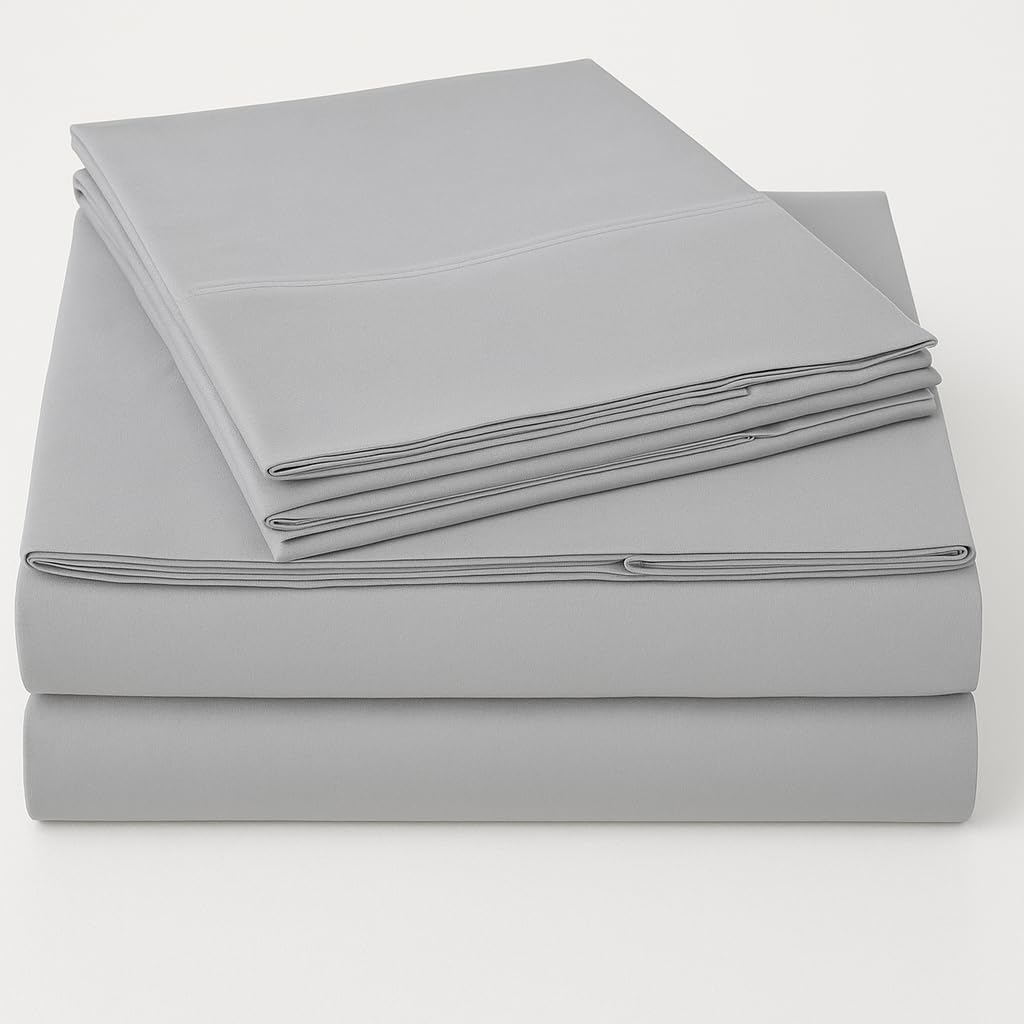 Queen Size Sheets Set - 4 Piece Set - Hotel Luxury Bed Sheets - Extra Soft - 10" Deep Pockets - Easy Fit - Breathable & Cooling - Comfy -White Solid - 100% Cotton Sheets - 4 PC