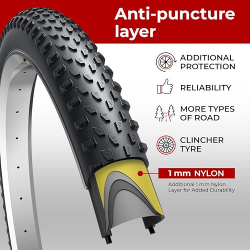 Fincci MTB 29 x 2.10 Mountain Bike Tires with 29 inch Bike