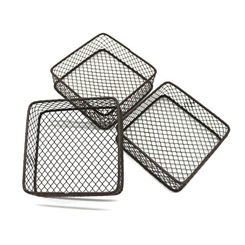 Cvhomedeco. CV50084 Mini Metal Wire Storage Baskets Desks & Shelves Organizer Trinkets Container cover