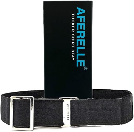 Aferelle Shirt Stays Elastic Adjustable Tucker Belt For Men Women