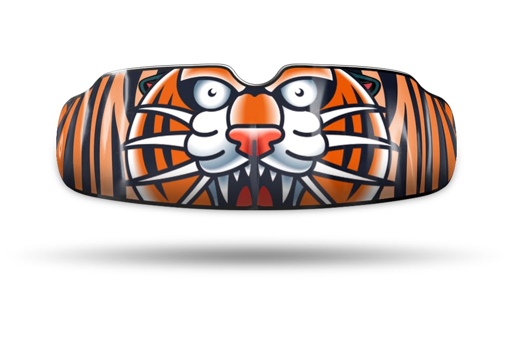 Impact Quick-Fit All Sports Mouthguard Boxing, MMA, Lacrosse, Football, Hockey, Basketball, Jiu-Jitsu, and More (TATTOOTIGER, Adult 14+ Years)