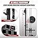 Folding Squat Rack, Wall Mounted Power Rack with Cable Crossover Machine & LAT Pull Down Multi-Function Space-Saving Power Cage with 7 Adjustable Modes/Dual Pulley System/Pull-up Bar/360°Landmine