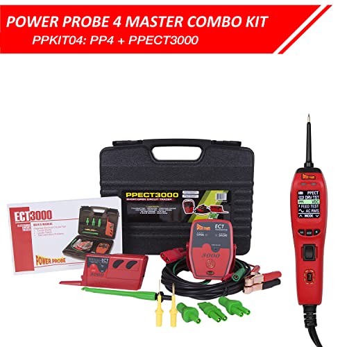 Power Probe IV Master Combo Kit (PPKIT04) include Power Probe 4 e il Localizzatore di Cortocircuiti PPECT3000 con Cccessori.