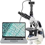 SWIFT Microscopio trinocular SW380T-SC500-5PBC,40X- 2500X,incl. Cámara de microscopio USB2.0 microscopio laboratorio para fines de investigación con ocular 10X/25X
