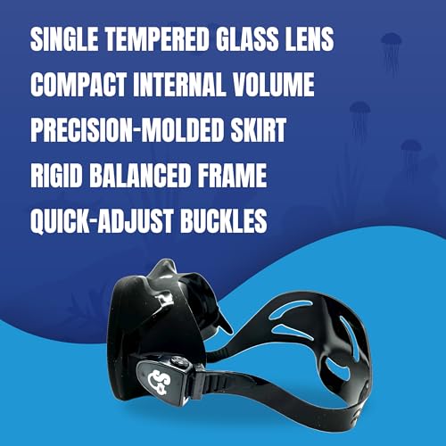 Image of Mako Single-Lens Scuba Diving Mask, Low Volume