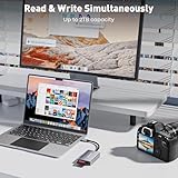 UANTIN CFexpress Type B Card Reader with USB C 3.2 Gen 2 10Gbps [Aluminum Shell & Nylon Braided] USB C High-Speed Type B CF expree Adapter Compatible with Windows/Mac/Linux/Android - Not for XQD Card - Image 5