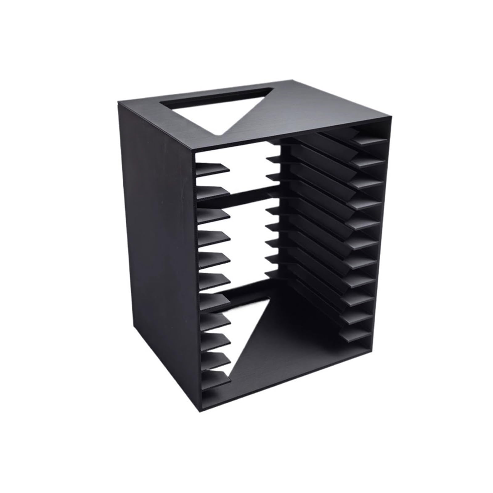 V2t9R4m7 Album Holder Home Minimalist CD Record Rack PP Desktop Album Storage Shelf Disc Storage Rack(Black)