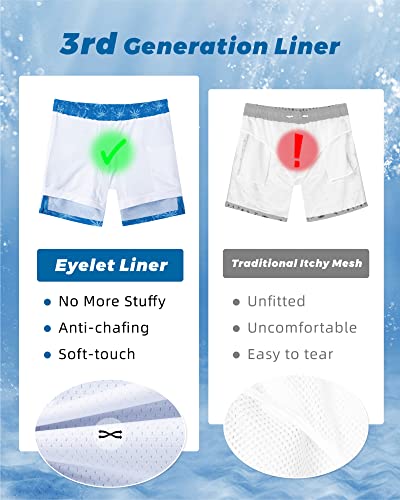 Image of SURF CUZ Mens Swim Trunks with Compression Liner Swim Shorts 7 inch Swimming Trunks Stretch 7 Inch Swim Suits Quick Dry